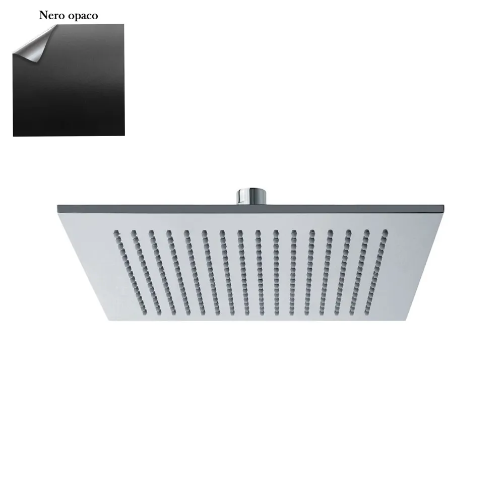 Paris showerhead 200mm single-jet and inspectable koolzwart