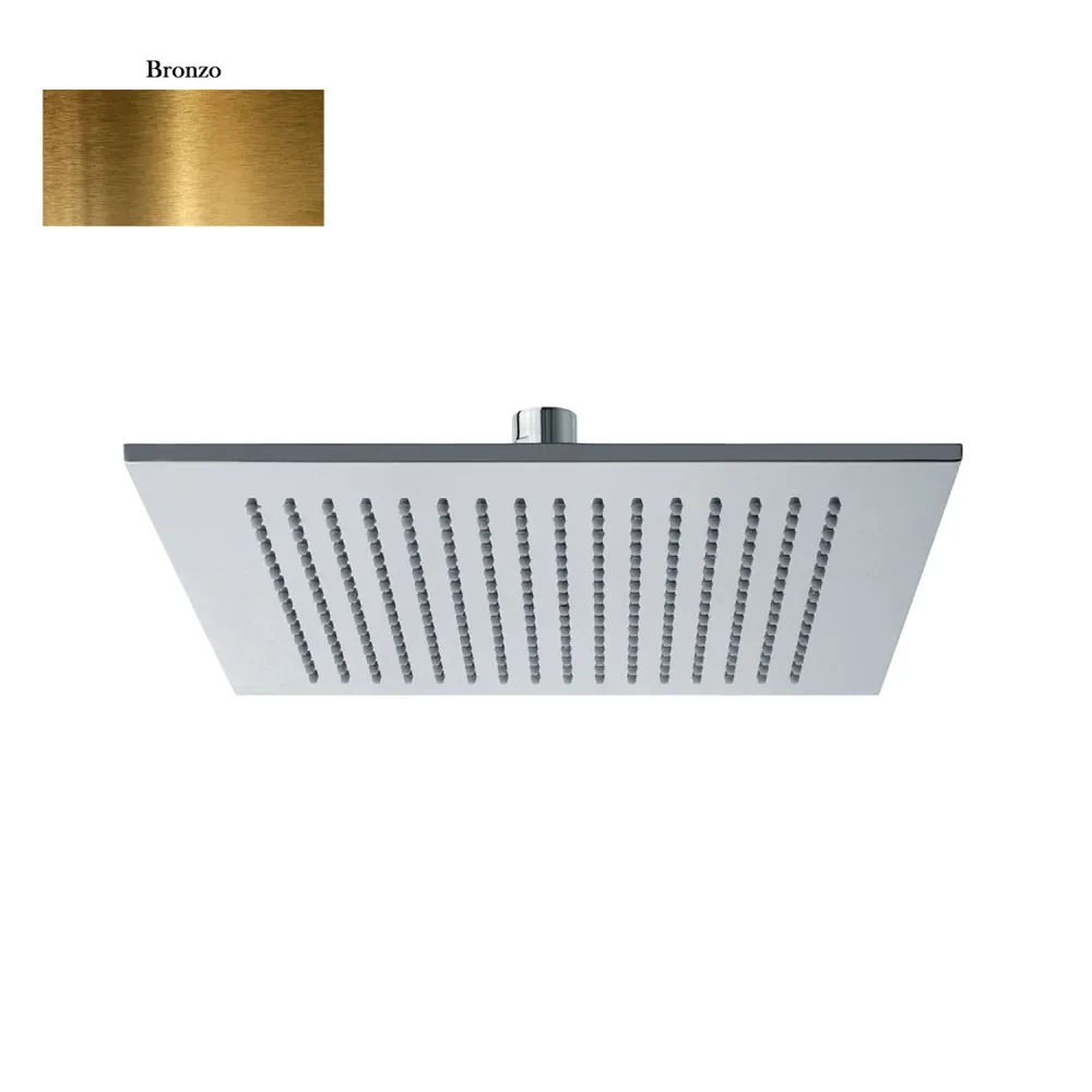Paris showerhead 400mm single-jet and inspectable bronskleurig