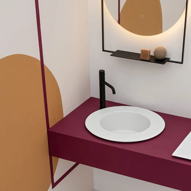 Round convex built- sink diameter 55 cm depth 19 cm AXA Ceramiche