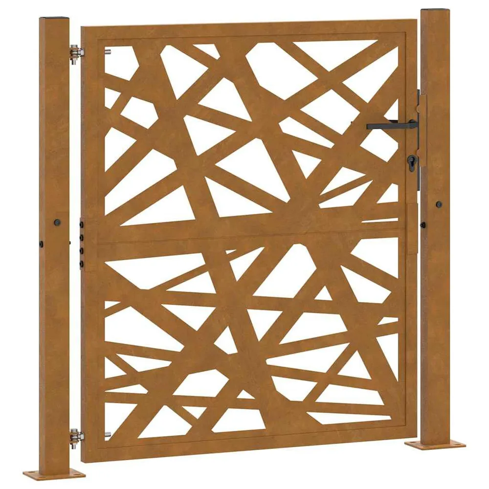 Poort met lichtontwerp 105x105 cm weervast staal