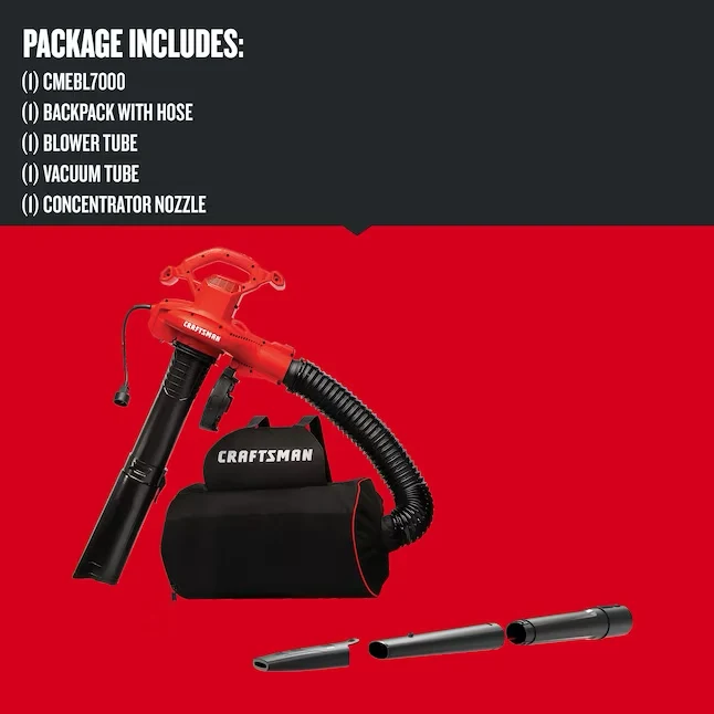 CRAFTSMAN 450-CFM 260-MPH Corded Electric Backpack Leaf Blower