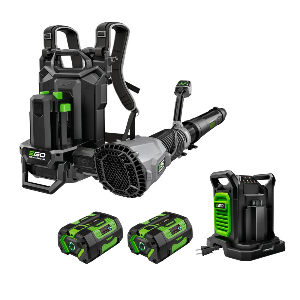 EGO Power+ LBPX8004-2 Commercial Backpack Blower Kit 800 CFM 2x 6Ah Battery & 280W Dubbel Port Charger