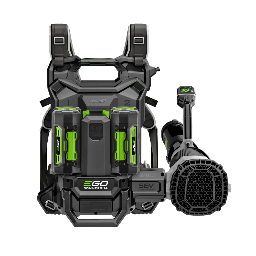 EGO Power+ LBPX8004-2 Commercial Backpack Blower Kit 800 CFM 2x 6Ah Battery & 280W Duaal Port Charger