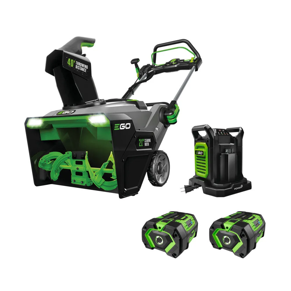 EGO Power+ SNT2114 21" 56-Volt Cordless Snow Blower Steel Auger (2) 7.5Ah Batteries and Dubbel Port Charger Included