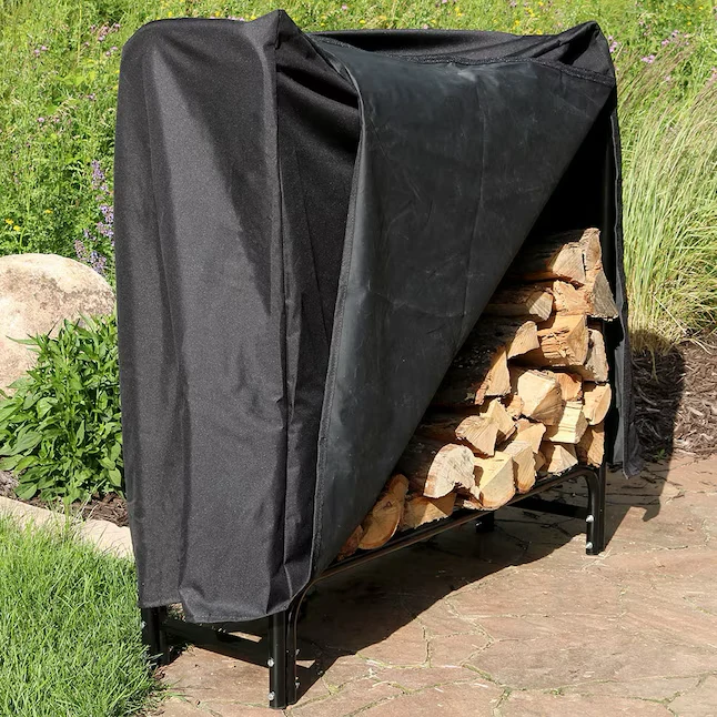 Sunnydaze Decor 48-Inches x 13.5-Inches x 13.50-Inches Staal Full face cord firewood rack
