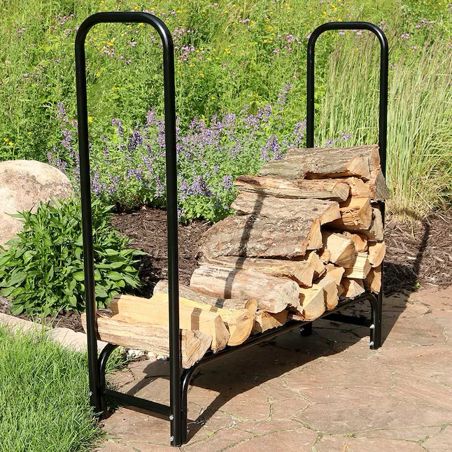 Sunnydaze Decor 48-Inches x 13.5-Inches x 13.50-Inches Staal Full face cord firewood rack