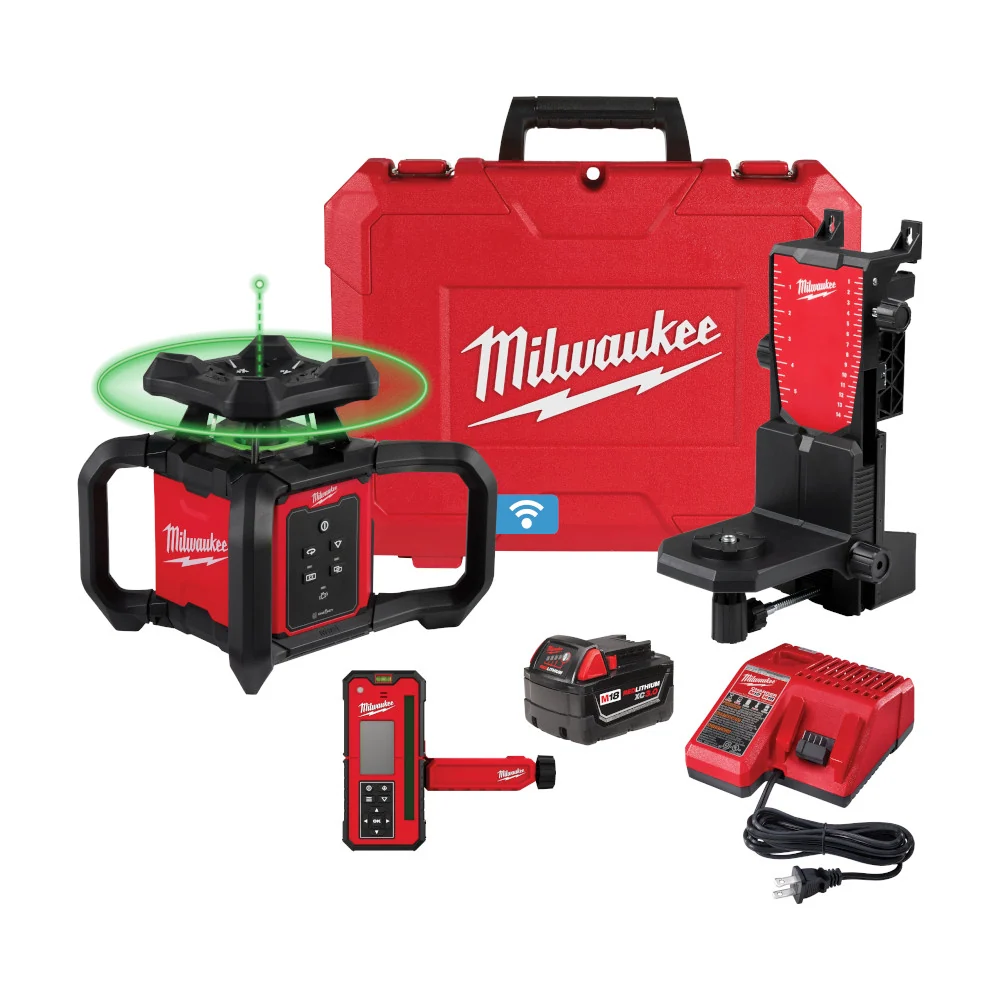 MILWAUKEE M18™ Groen Interior Rotary Laser Level Kit