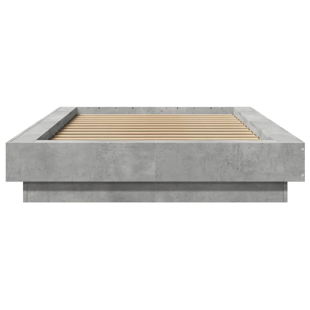Bedframe bewerkt hout betongrijs 90x190 cm