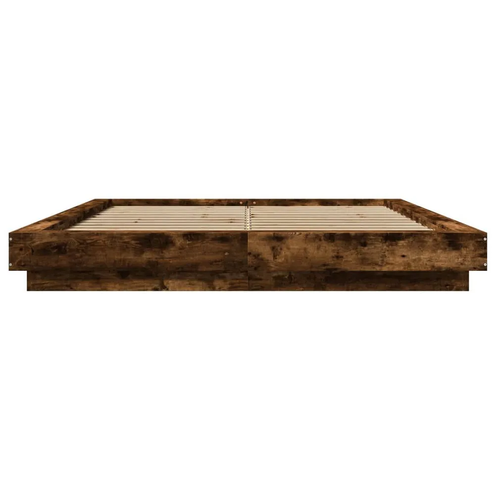 Bedframe bewerkt hout gerookt eikenkleurig 150x200 cm
