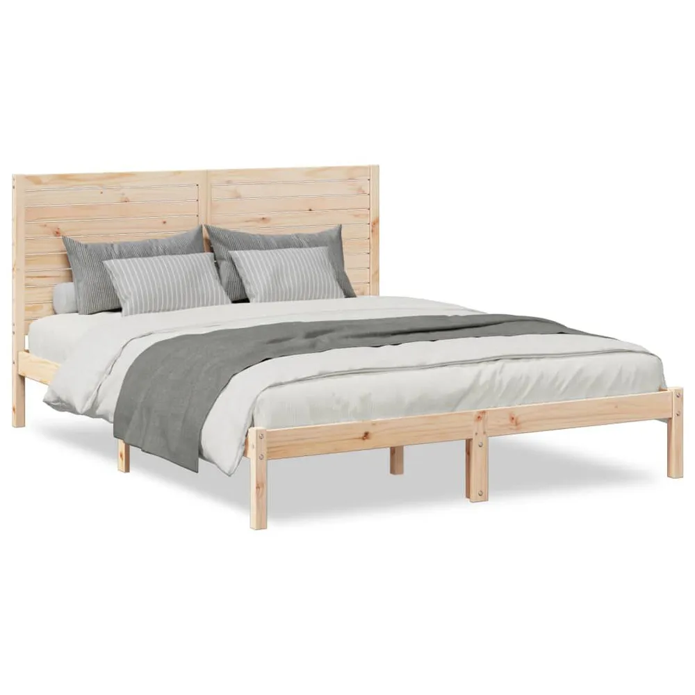 Bedframe extra ver zonder matras massief hout 160x210 cm