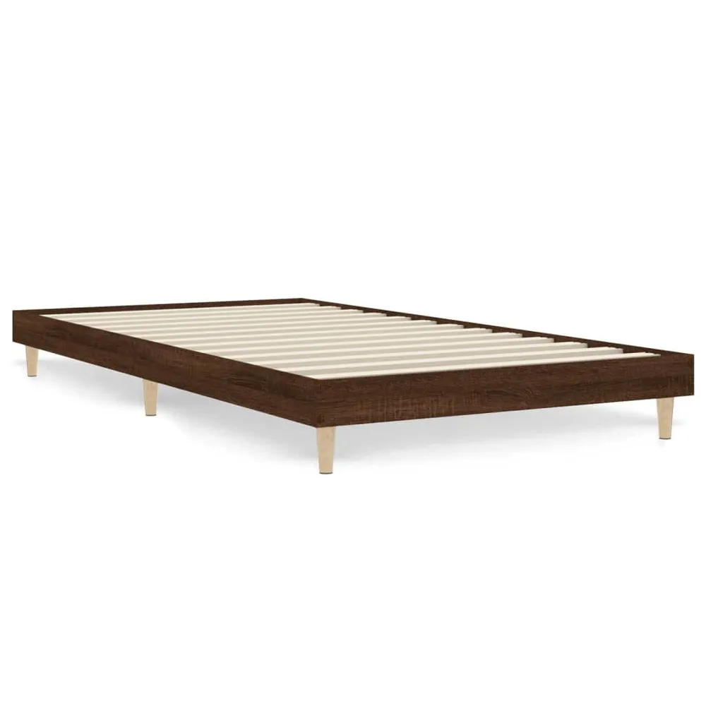 Bedframe zonder matras bewerkt hout bruin eikenkleur 90x200 cm