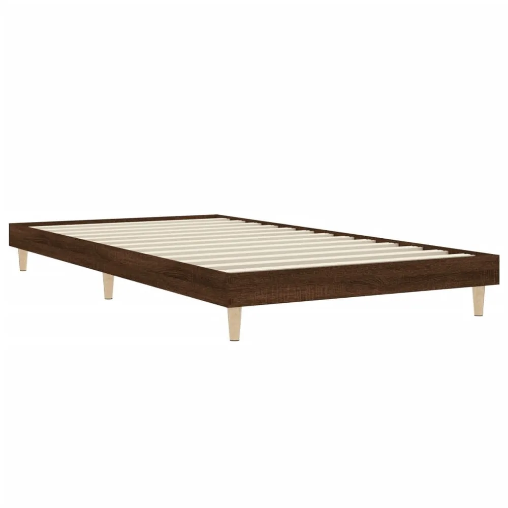 Bedframe zonder matras bewerkt hout bruin eikenkleur 90x200 cm