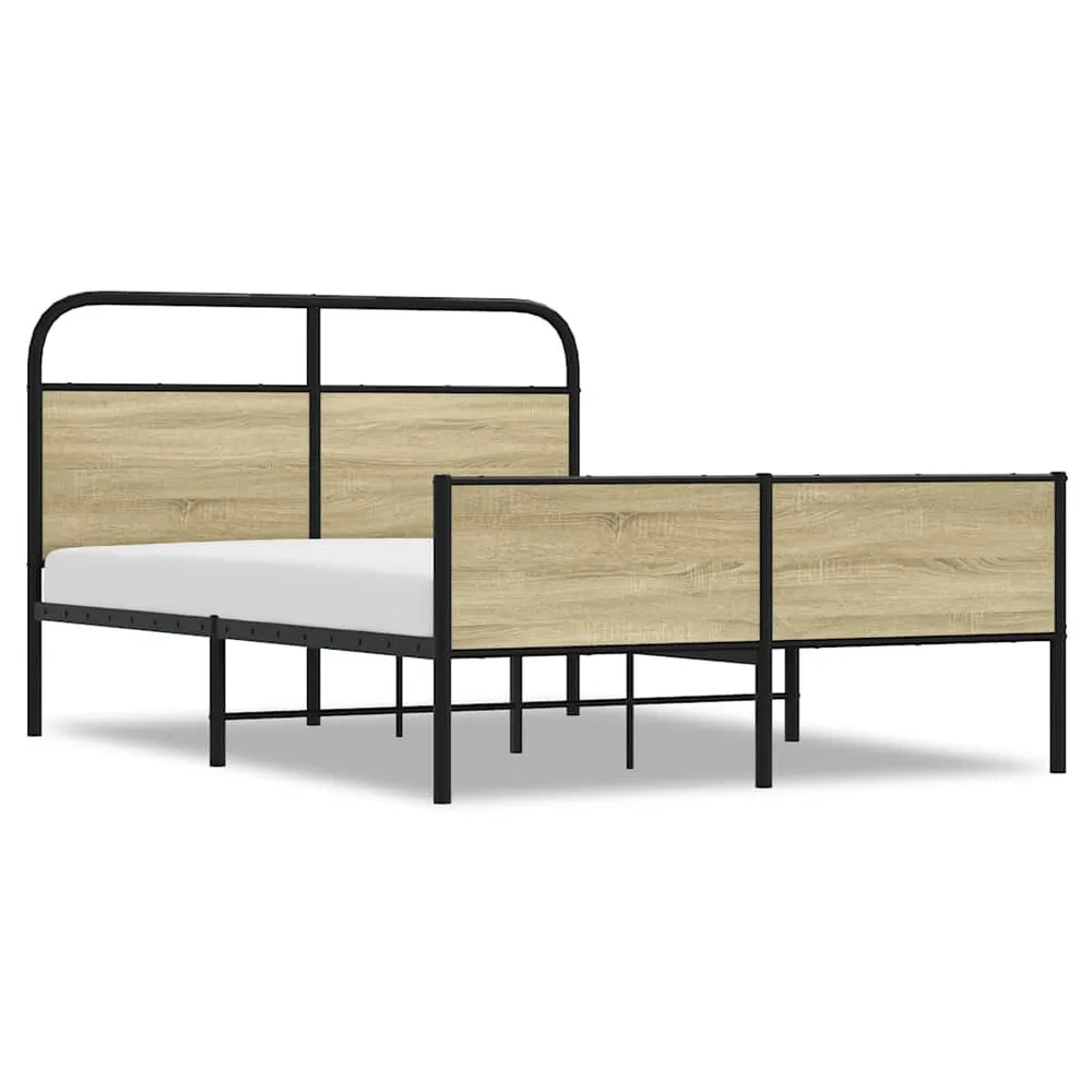 Bedframe zonder matras bewerkt hout sonoma eikenkleur 120x200cm