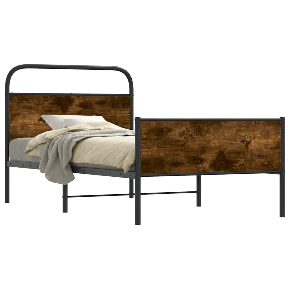 Bedframe zonder matras bewerkt hout sonoma eikenkleur 100x190cm