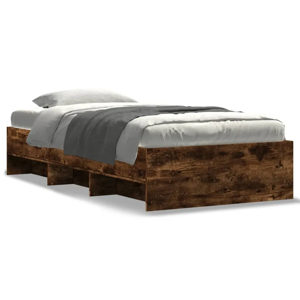 Bedframe zonder matras hout gerookt eikenkleurig 90x190 cm