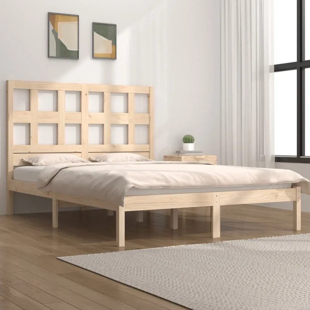 Bedframe zonder matras massief grenenhout 120x190 cm