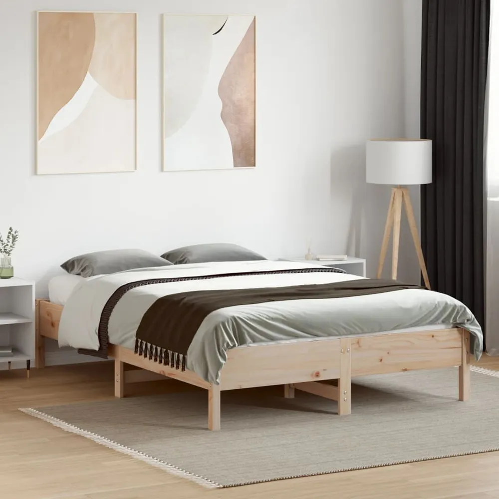 Bedframe zonder matras massief grenenhout 120x190 cm