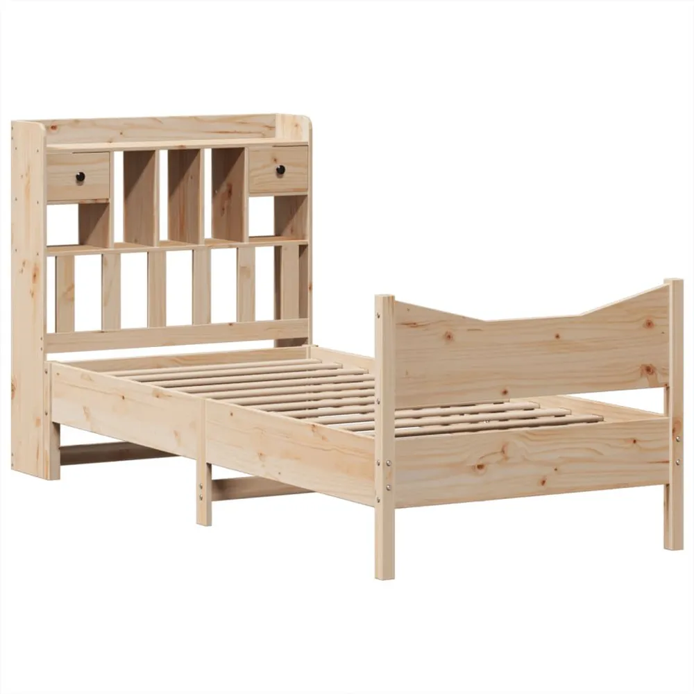 Bedframe zonder matras massief grenenhout 75x190 cm