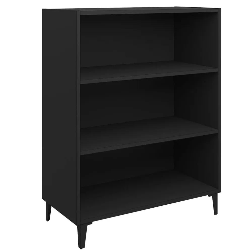 Dressoir 69,5x32,5x90 cm bewerkt hout zwart