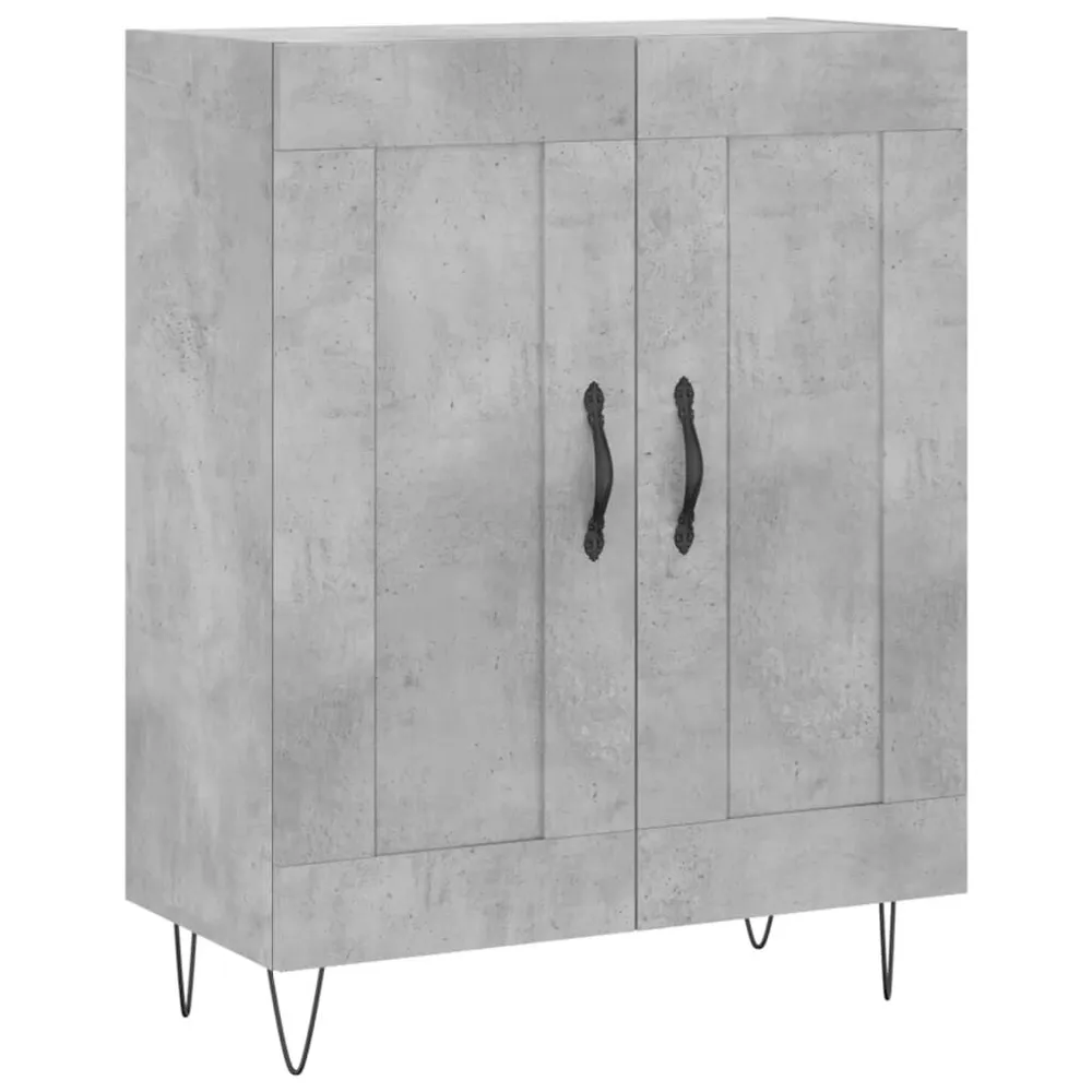 Dressoir 69,5x34x90 cm bewerkt hout betongrijs
