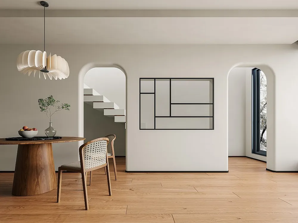 Glazen designbinnenraam van zwart gepoederlakt aluminium – 150 x 105 cm – ARTENA