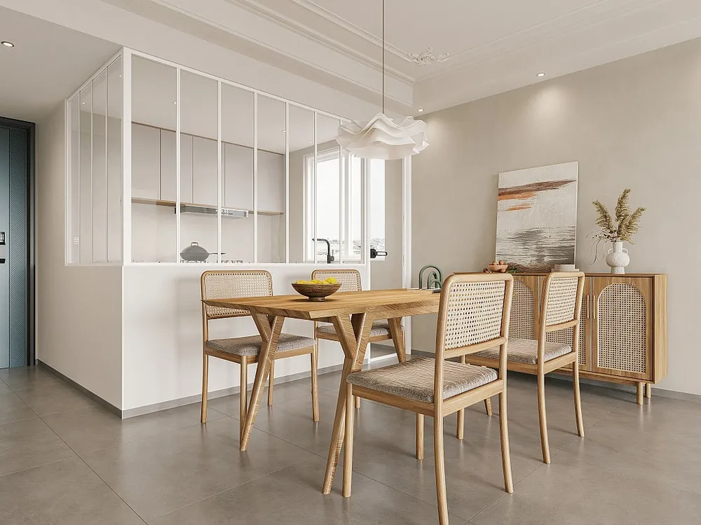 Glazen hoekbinnenraam industriële stijl gepoederlakt aluminium – L210 x L120 x H130 – Wit – BAYVIEW
