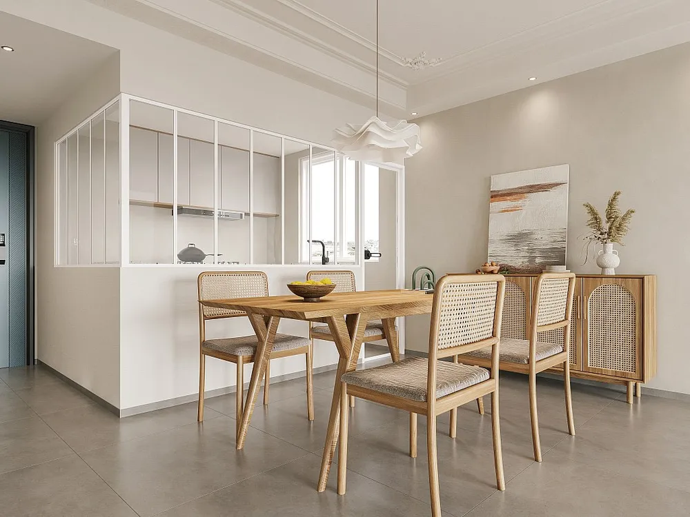 Glazen hoekbinnenraam industriële stijl gepoederlakt aluminium – L210 x L150 x H105 – Wit – BAYVIEW