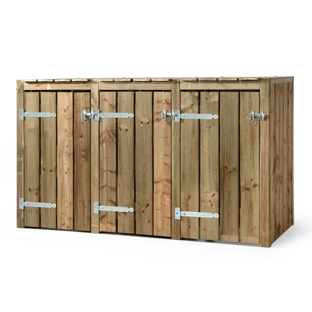 Kliko Ombouw 3x 240 liter 205x88x119cm Geïmpregneerd hout