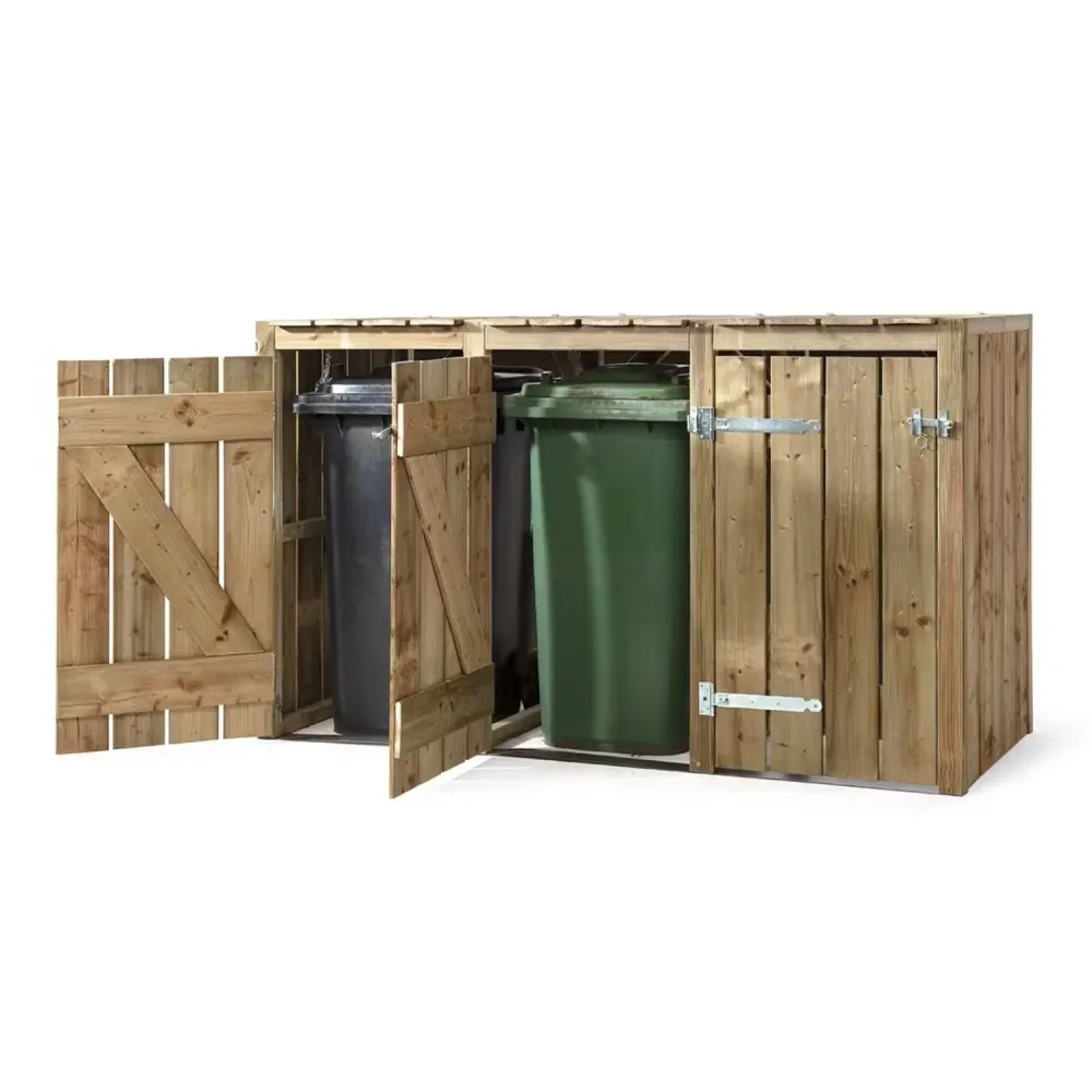 Kliko Ombouw 3x 240 liter 205x88x119cm Geïmpregneerd hout