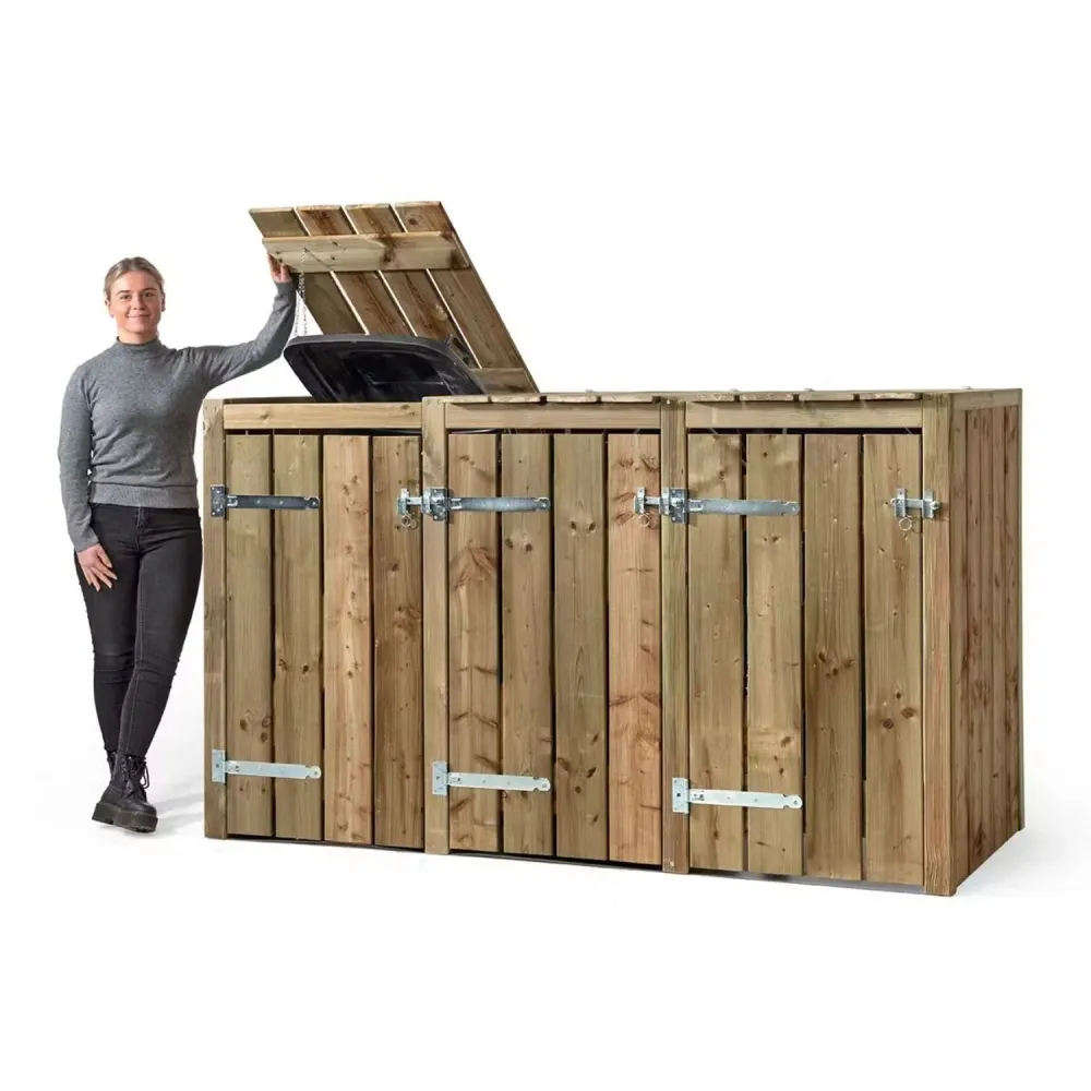 Kliko Ombouw 3x 240 liter 205x88x119cm Geïmpregneerd hout