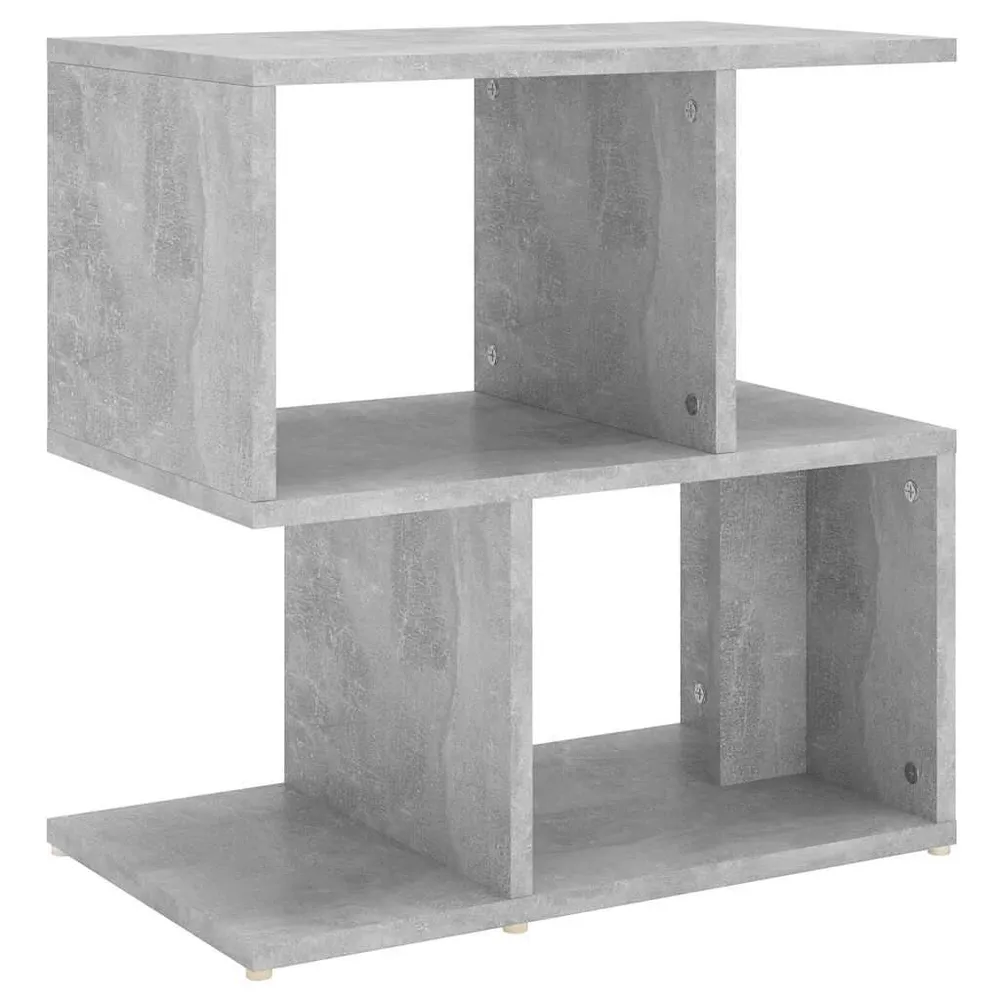 Nachtkastje 50x30x51,5 cm bewerkt hout betongrijs