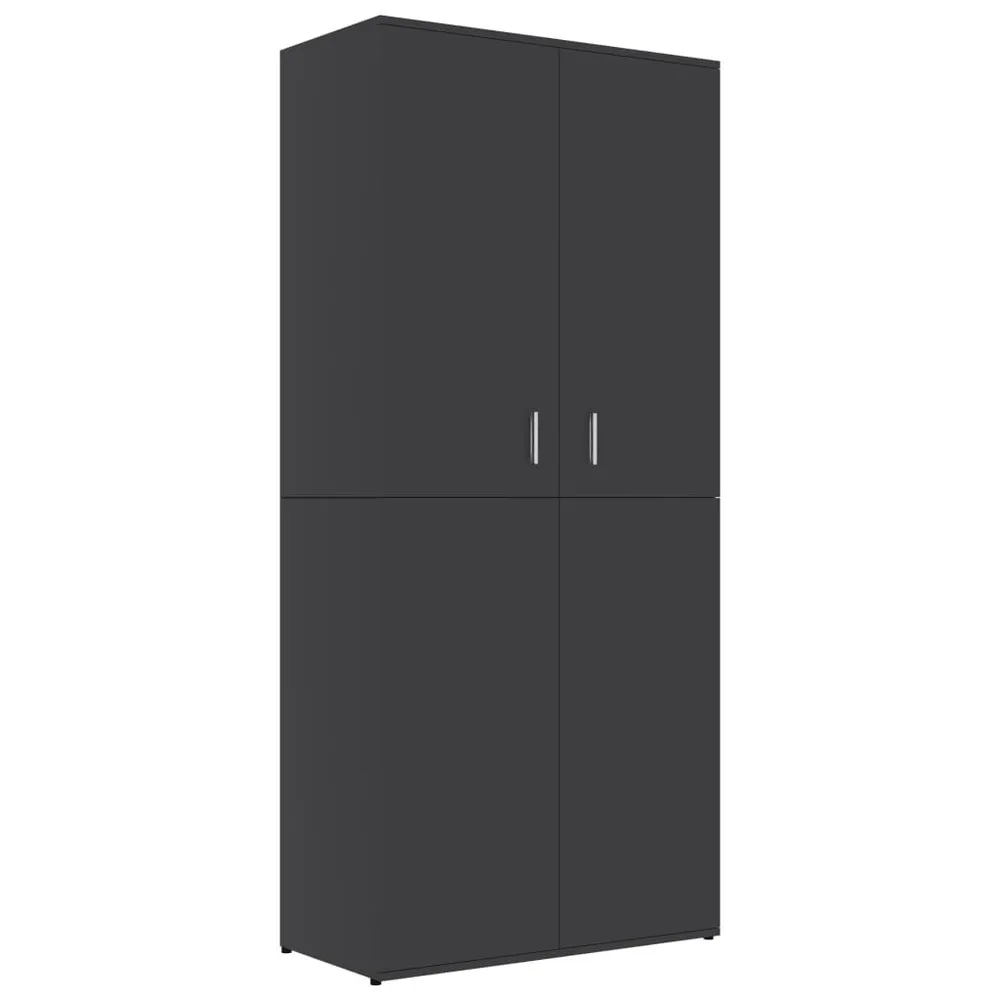 Schoenenkast 80x39x178 cm bewerkt hout grijs