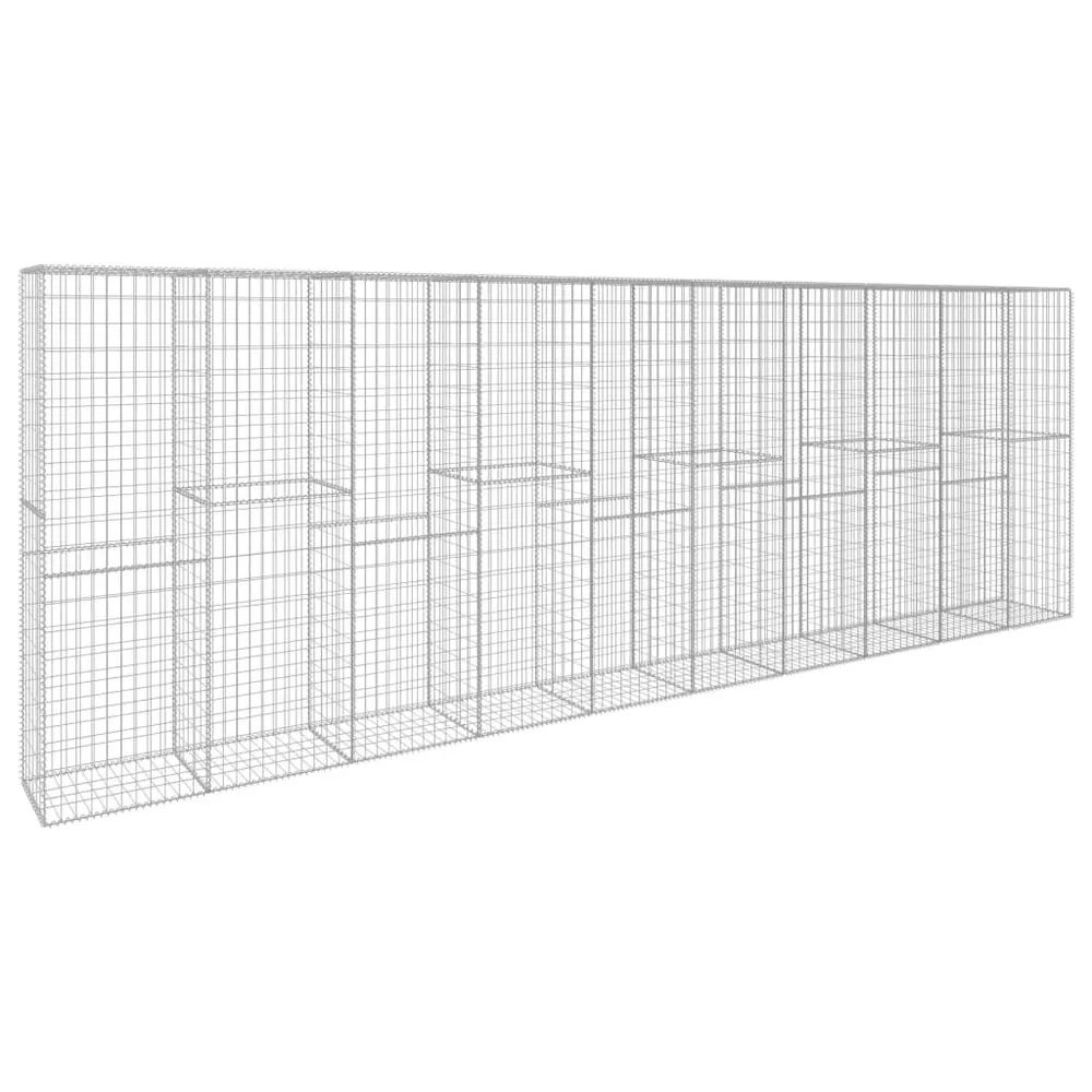 Borging Schanskorfmuur met deksel 600x50x200 cm gegalvaniseerd staal
