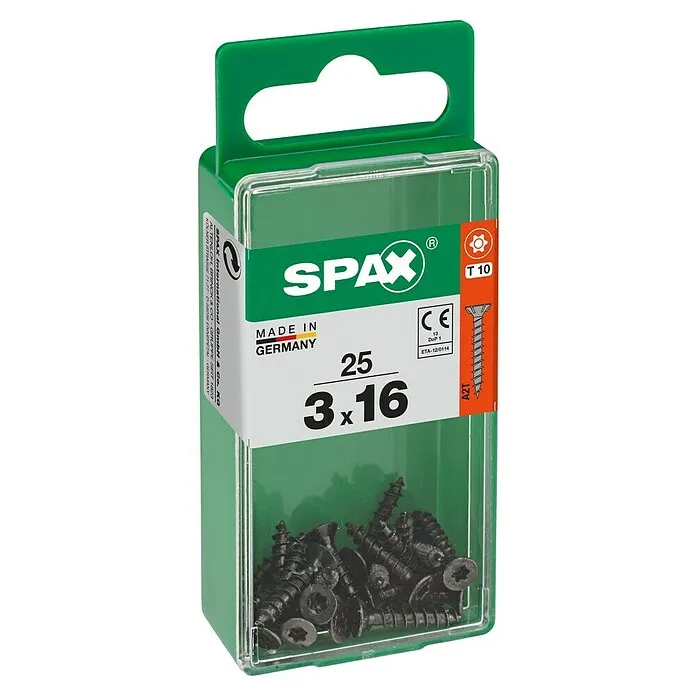 Gegalvaniseerd Spax T-Star plus Universele schroef - Ø x l: 3 x 16 mm, Voldraad, 25 st.