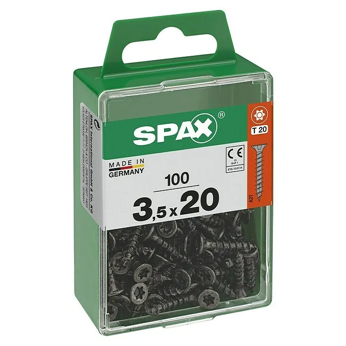 Spax T-Star plus Universele schroef - Ø x l: 3,5 x 20 mm, Voldraad, 100 st. Gegalvaniseerd Staal