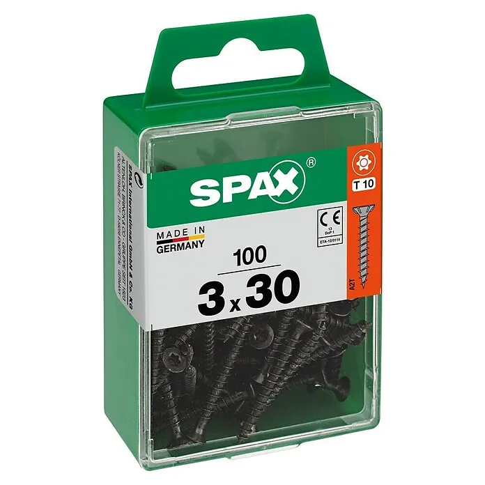 Spax T-Star plus Universele schroef - Ø x l: 3 x 30 mm, Voldraad, 100 st. met Levenslange Garantie