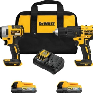 DEWALT 20V MAX Drill and Impact Driver, Power Tool Set, 2 POWERSTACK Batteries Included (DCK274E2)