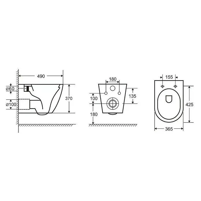 Precisie Best Design Hangend Toilet Spoelrandloos Morrano - Roze, Softclose