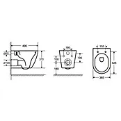 Precisie Best Design Hangend Toilet Spoelrandloos Morrano - Roze, Softclose
