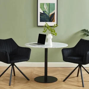 Set van 2 stoelen met fluweel en metalen armleuningen - Zwart - Pascal MORABITO - Koop nu