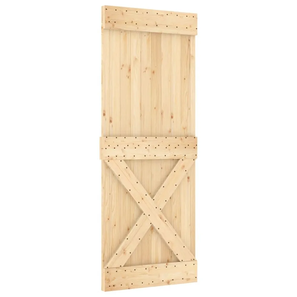 Gecertificeerd VdS Schuifdeur met beslag 80x210 cm massief grenenhout