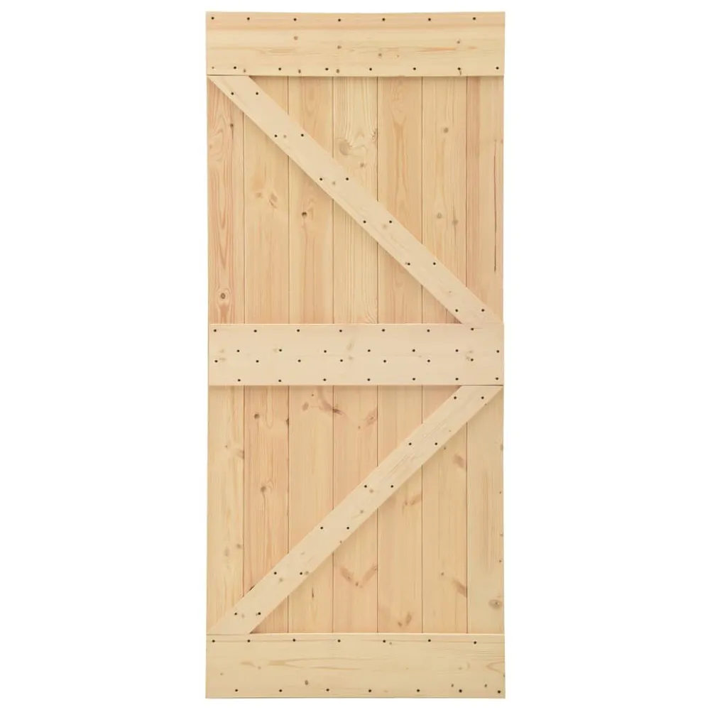 Professionele Kwaliteit Schuifdeur met beslag 80x210 cm massief grenenhout