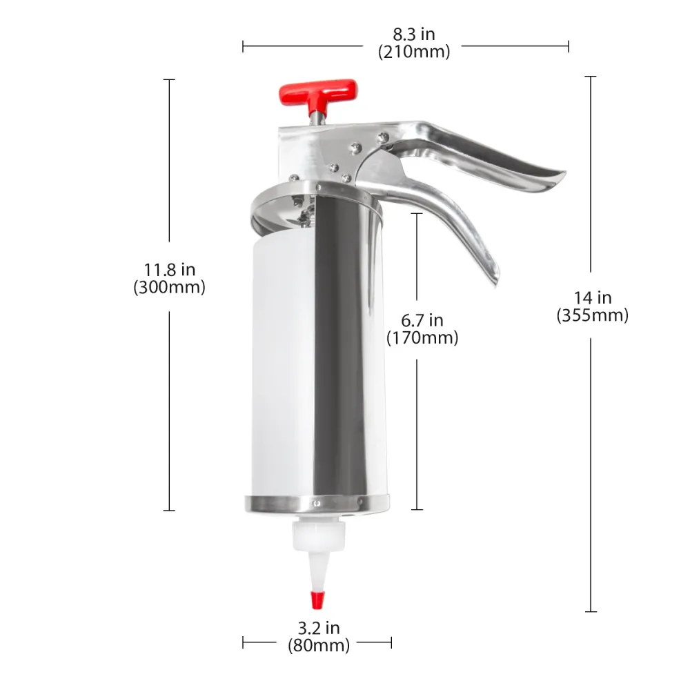 AC-320 Churro Maker | Churro Filling Gun | Met de hand Spanish Doughnuts Filler | 1 L