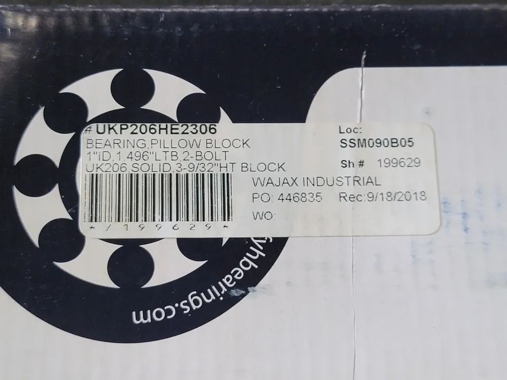 Pillow Block Bearing UKP206 HE2306 w/ Adapter Sleeve