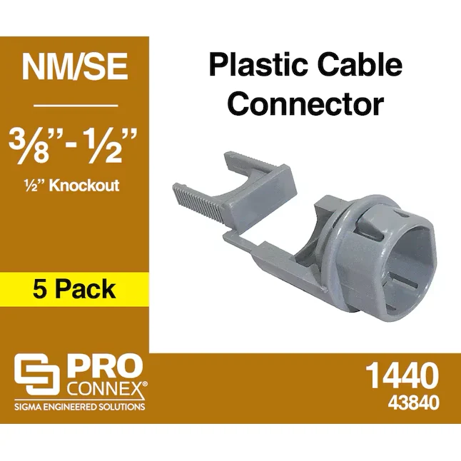 Professionele Kwaliteit Sigma ProConnex 3/8- Van kunststof Snap- Connector Conduit Fittings (5-Pack)