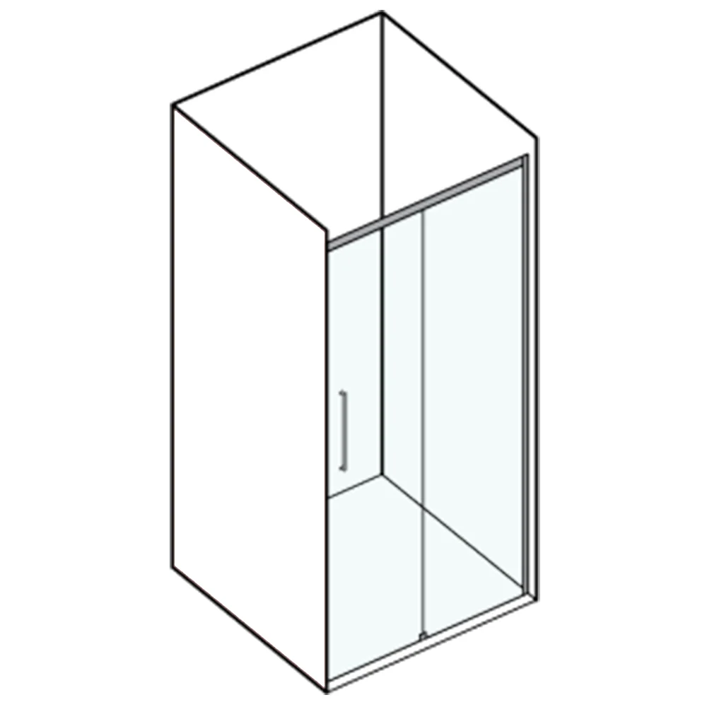 Right sliding shower door 170 cm Lauren model 8 mm tempered glaswerk