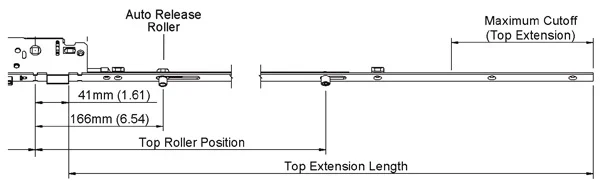 Hoppe Multipoint Lock Zelfregelend Two Roller Hoppe Top Extension