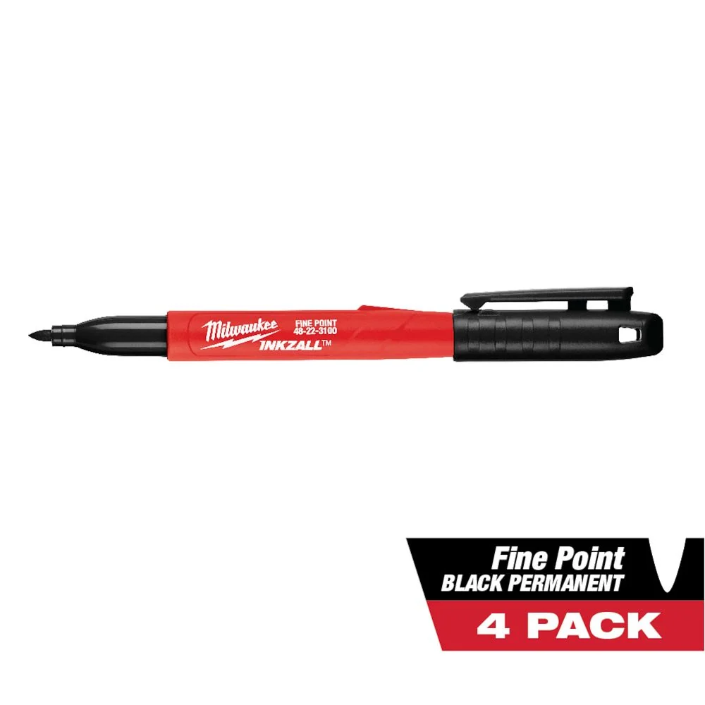 Milwaukee Tools Inkzall Ravenzwart Fine Point Mrkr 48-22-3104