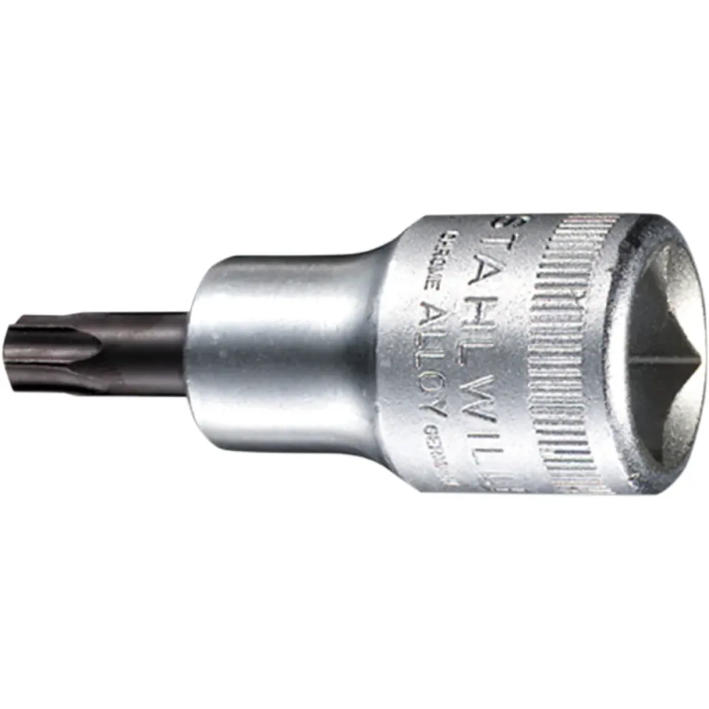 Stahlwille 03100045 Torx T45 Socket 1/2" Alloy Steel Metaalglans