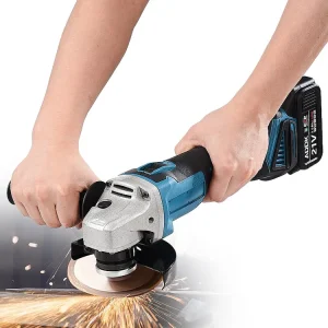 Accu haakse slijper voor Makita 18V, 125 mm accuslijpmachine, met borstelloze motor, schijfbescherming (zonder accu, zonde...